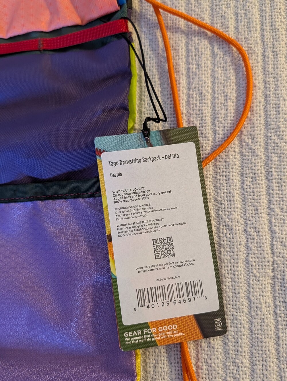 Cotopaxi Tago Drawstring Backpack - Picture 3 of 9